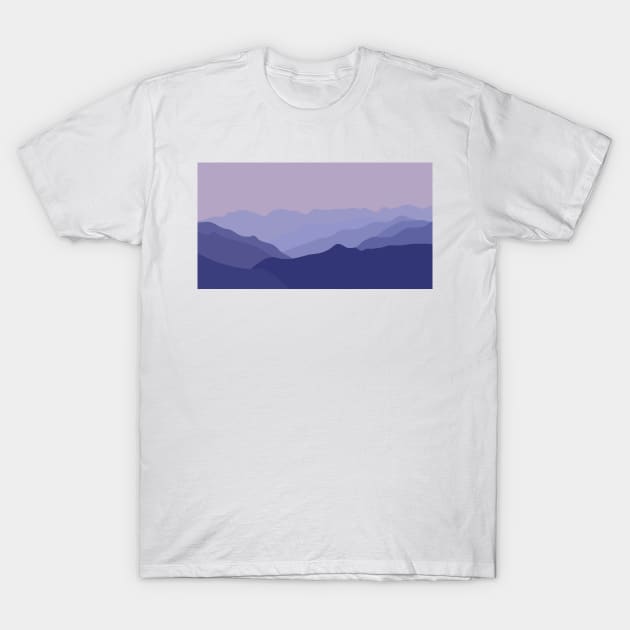 Purple mountains T-Shirt by TheLouisa